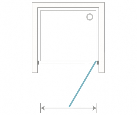 Cabin with pivot door