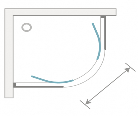 Cabin on asymmetric bathtub