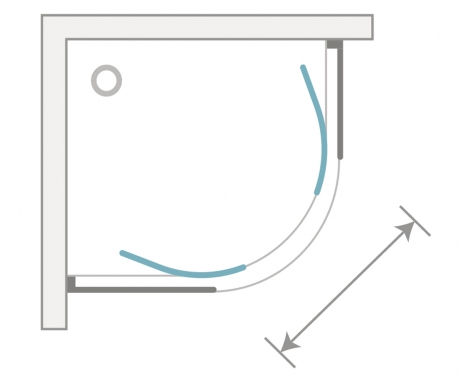 Cabin on oval bathtub