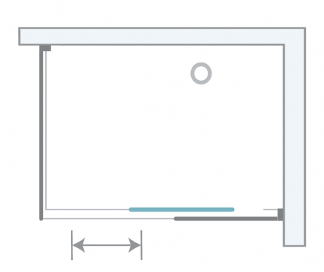 Front + side cabin on rectangular shower tray