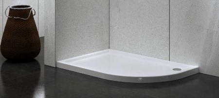 Asymmetric flat shower tray 80