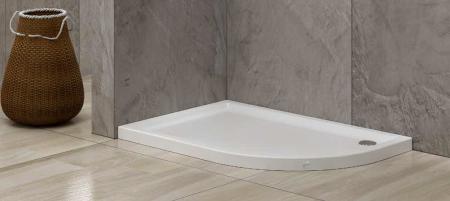 Asymmetric flat shower tray 90