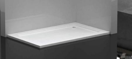 Rectangular flat shower tray