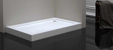 Rectangular monoblock shower tray