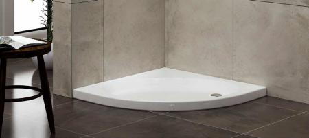 Oval flat shower tray