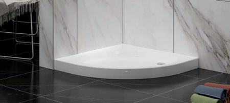 Oval monoblock shower tray